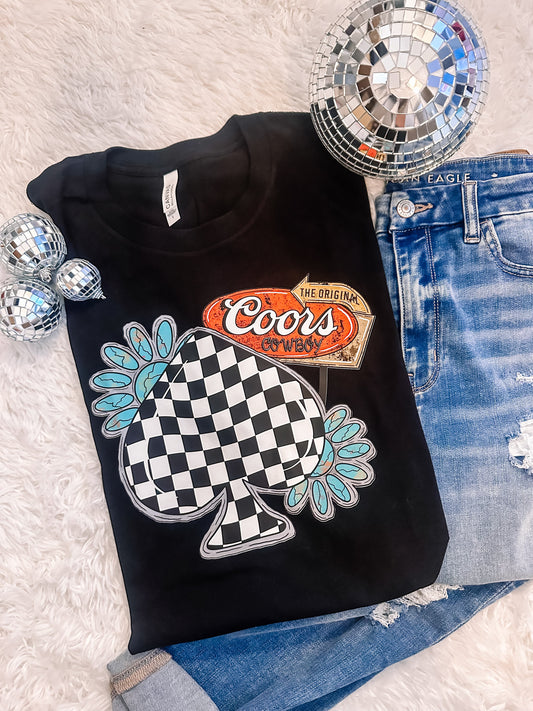 Checkered Spade Coors Tee/Sweatshirt