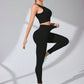 Scoop Neck Wide Strap Top and Pants Active Set