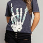 Skeleton Rock Hand Sign Graphic Top