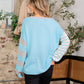 Sew In Love Full Size Striped Dropped Shoulder Sweater