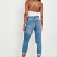 High Waisted Boyfriend Jeans