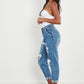 High Waisted Boyfriend Jeans