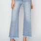 RISEN High Rise Crop Wide Fray Hem Jeans