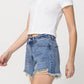 DISTRESSED RIGID MOM SHORTS