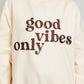 Letter Embroidery Oversized Sweatshirt