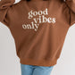 Letter Embroidery Oversized Sweatshirt