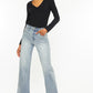 High Rise Slim Wide Leg