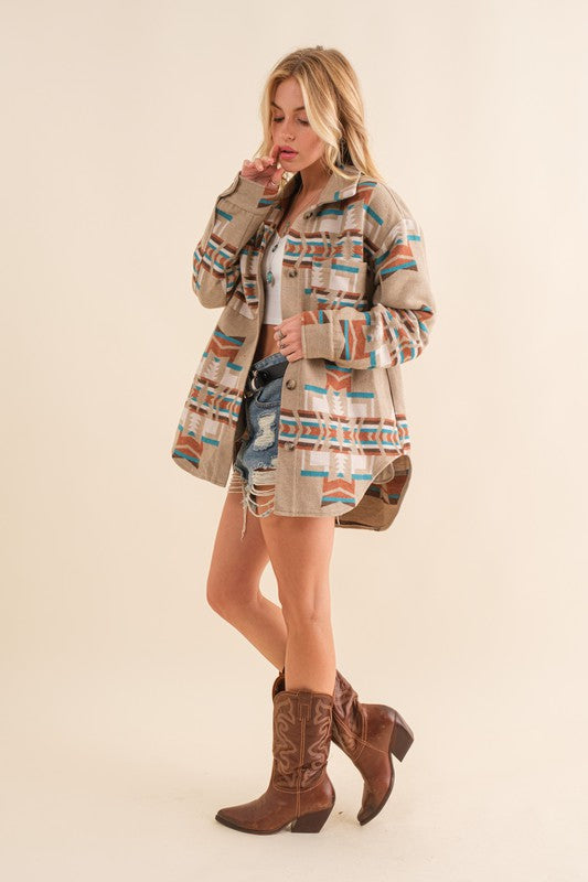 Aztec Shirt Jacket