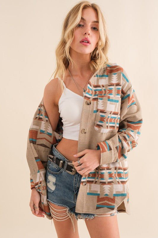 Aztec Shirt Jacket