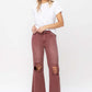 90's Vintage High Rise Crop Flare Jeans