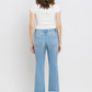 High Rise Frayed Hem Crop Straight Jeans