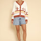 Desert retro stripe cardigan