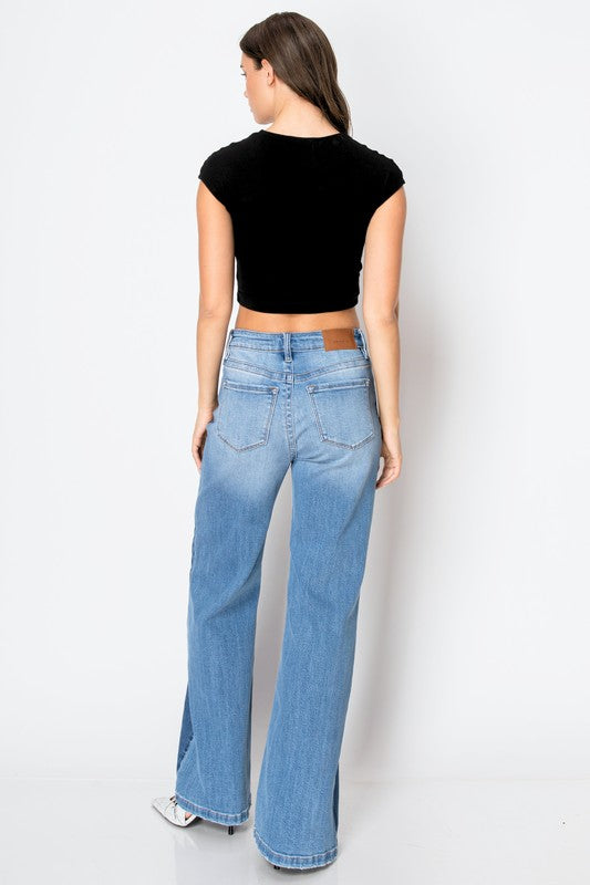 TUMMY CONTROL 90'S VINTAGE HIGH RISE WIDE JEANS