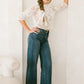 TUMMY CONTROL HIGH RISE CUFFED A WIDE LEG JEANS