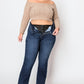 PLUS CORSET HIGH RISE DOUBLE WAIST BOOTCUT JEANS