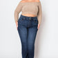 PLUS CORSET HIGH RISE DOUBLE WAIST BOOTCUT JEANS