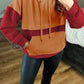 Color Block Kangaroo Pocket Drop Shoulder Hoodie