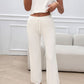 Devine Ribbed Round Neck Top and Pants Set