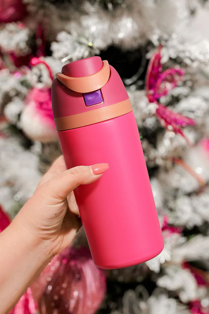 Strawberry Pink Insulated Stainless Steel Water Bottle