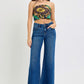 RISEN Tummy Control High Rise Wide Leg Jeans