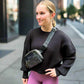 SC - Autumn Breeze Black Crop Sweater