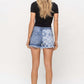 High Rise 2Tone Stretch Shorts