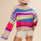 BiBi Multi Color Geometric Stripe Sweater