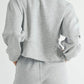 Half Zip Long Sleeve Top and Drawstring Shorts Set