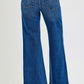 RISEN Tummy Control High Rise Wide Leg Jeans