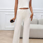 Devine Ribbed Round Neck Top and Pants Set