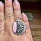 Ring -Size 7 - pink conch & sterling silver