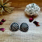 Bigger Round Sterling silver stud earrings