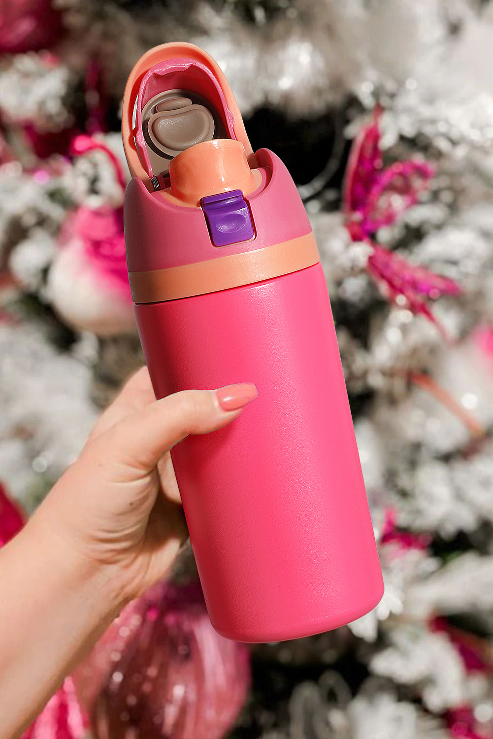 Strawberry Pink Insulated Stainless Steel Water Bottle