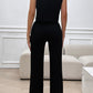 Devine Ribbed Round Neck Top and Pants Set