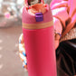 Strawberry Pink Insulated Stainless Steel Water Bottle