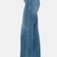 Judy Blue Full Size Tummy Control Cut Raw Hem Straight Jeans