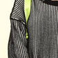 VERY J Exposed Seam Cropped Striped Slit Sweater