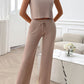 Devine Ribbed Round Neck Top and Pants Set