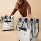 Silvery Foldable Rolling Large Shopping Tote Bag