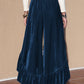 Slit Ruffled Wide Leg Pants