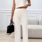 Devine Ribbed Round Neck Top and Pants Set