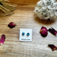 Mini Stud round turquoise earrings