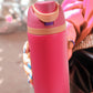 Strawberry Pink Insulated Stainless Steel Water Bottle