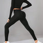 Mock Neck Long Sleeve Top and Leggings Active Set