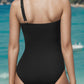Cutout One Shoulder One-Piece Swimwear