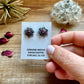 Flower Stud earrings with purple Mohave