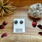 flower Stud earrings with turquoise