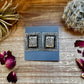 Bigger Square Sterling silver stud earrings