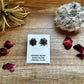 Flower Stud earrings with purple Mohave