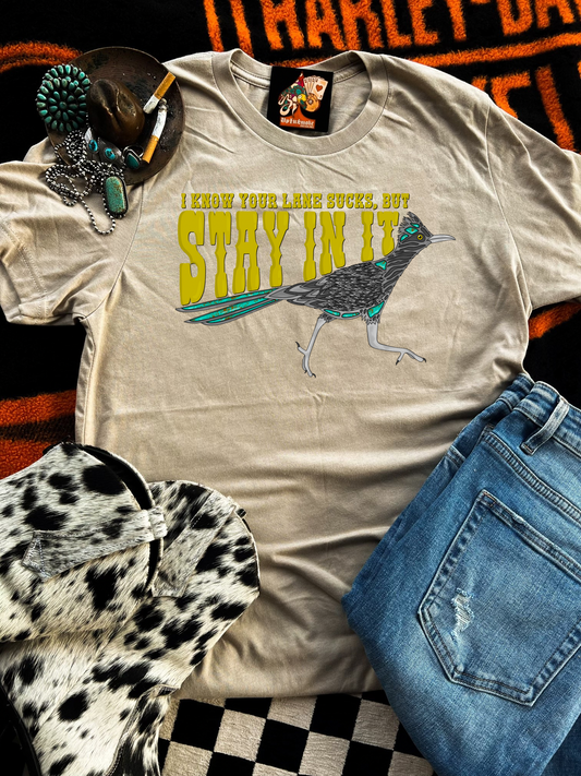 Stay in your Lane Road Runner Tee